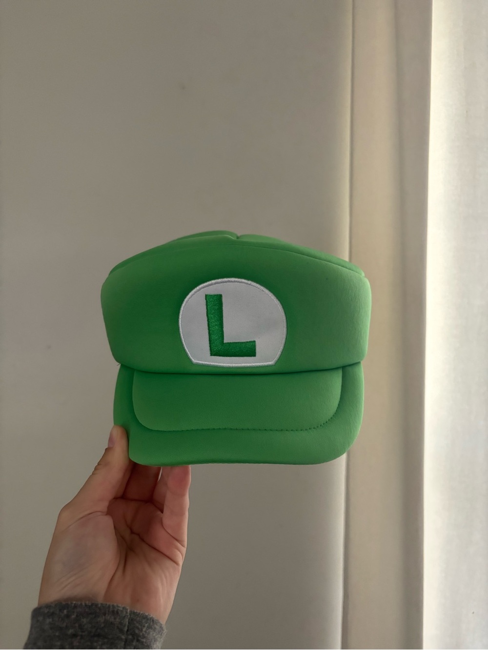 Nintendo Luigi Green Plush Cap with White 'L' Badge